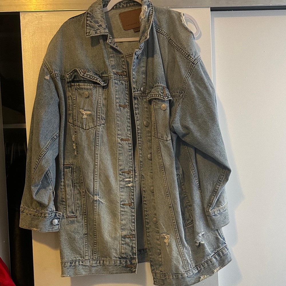 American Eagle Outfitters Light Blue Denim Jacket